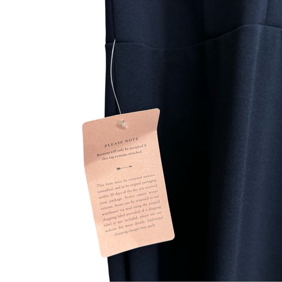 NWT BHLDN Jones V-Neck Crepe Maxi Dress in Midnight Blue Woman’s 2 - Picture 5 of 6